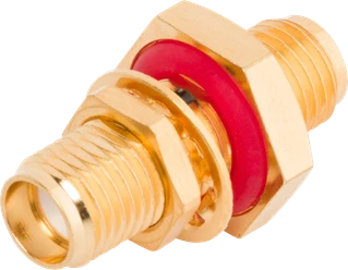 SMA Female to Female Bulkhead Hermetic In-Series Adapter